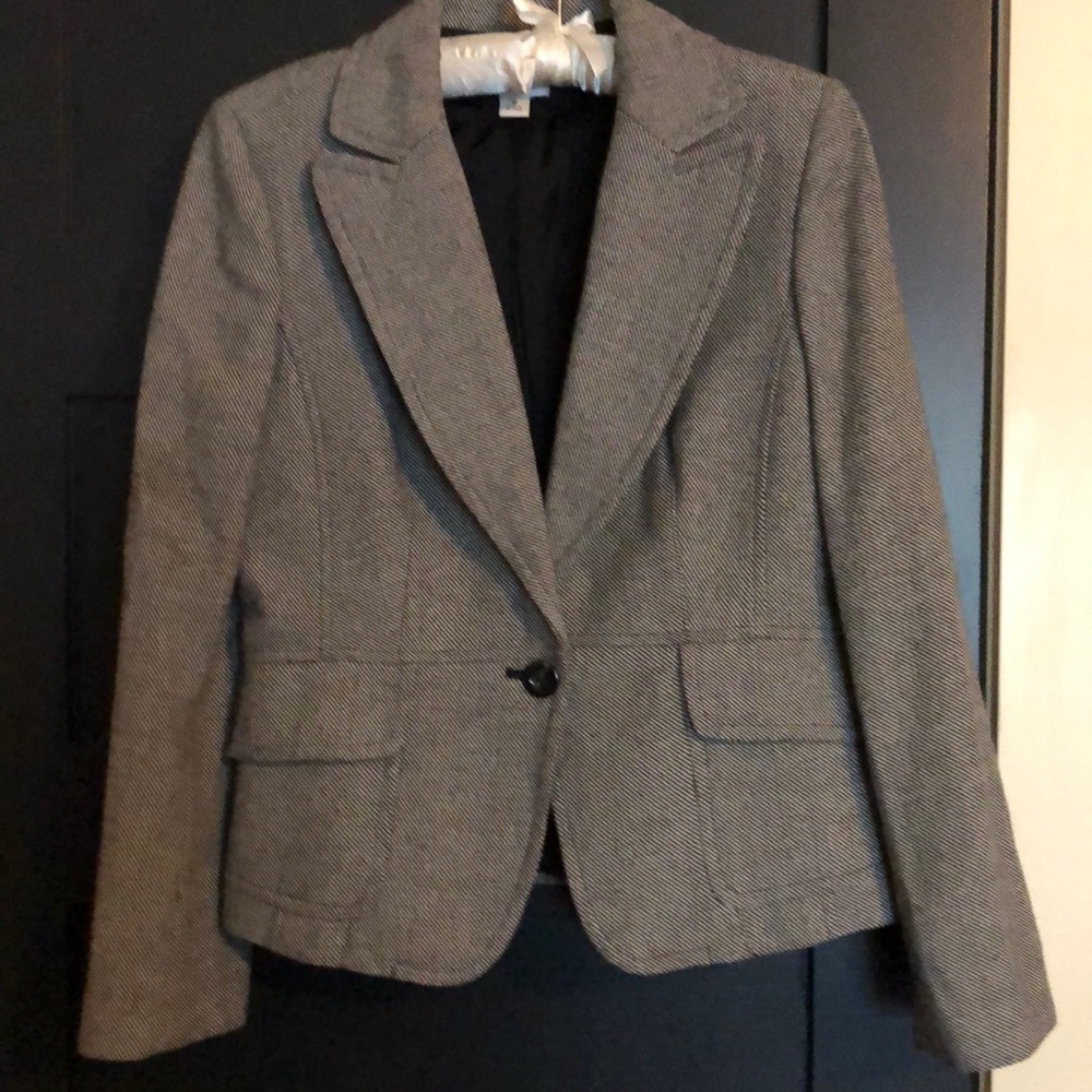 Black and White Ann Taylor Loft Jacket Size 10